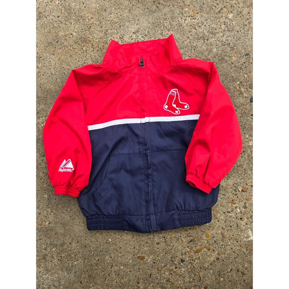 Vintage Boston red socks majestic windbreaker size 12 months.